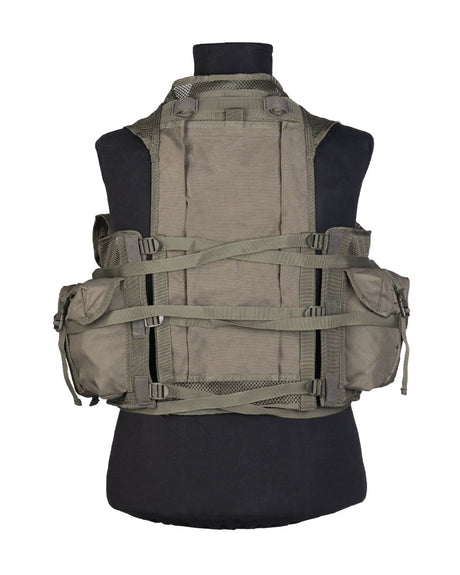Gilet d'intervention tactique Mil-Tec en polyester 600D à neuf poches et poignée dorsale