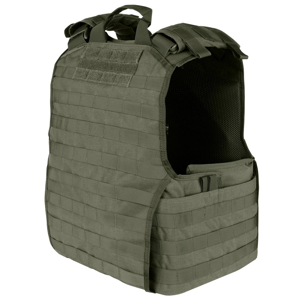 Gilet porte-plaques Condor EXO Gen II protections souples latérales et poche dorsale