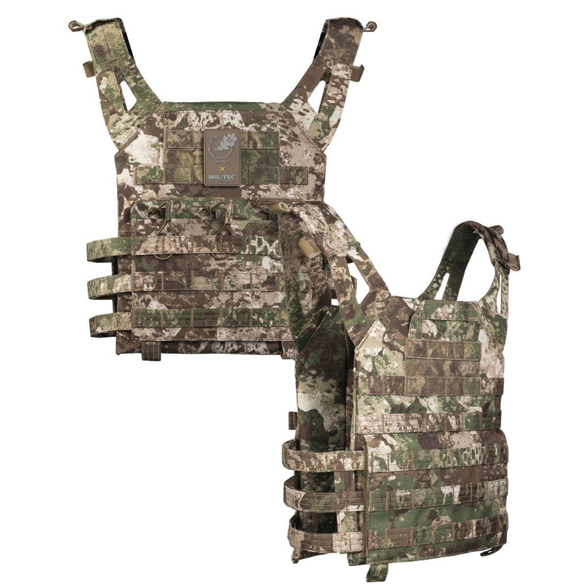 Gilet porte-plaques Mil-Tec GEN II CIV-TEC polyester 600D Oxford avec plaques factices