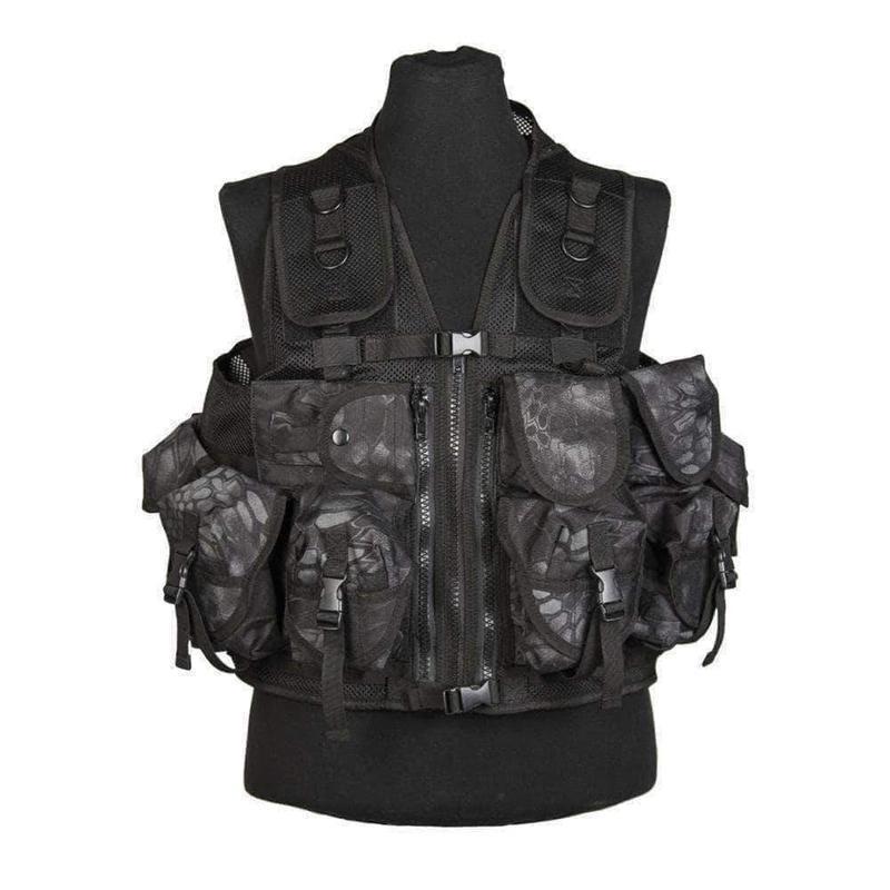 Gilet tactique Mil-Tec PLCE 9 poches en mesh polyester enduit polyuréthane