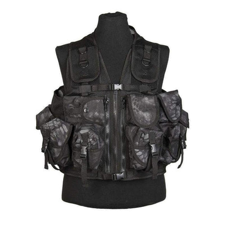 Gilet tactique Mil-Tec PLCE 9 poches en mesh polyester enduit polyuréthane