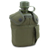Gourde Mil-Tec type US 900 ml avec quart en aluminium et housse polyester rembourrée