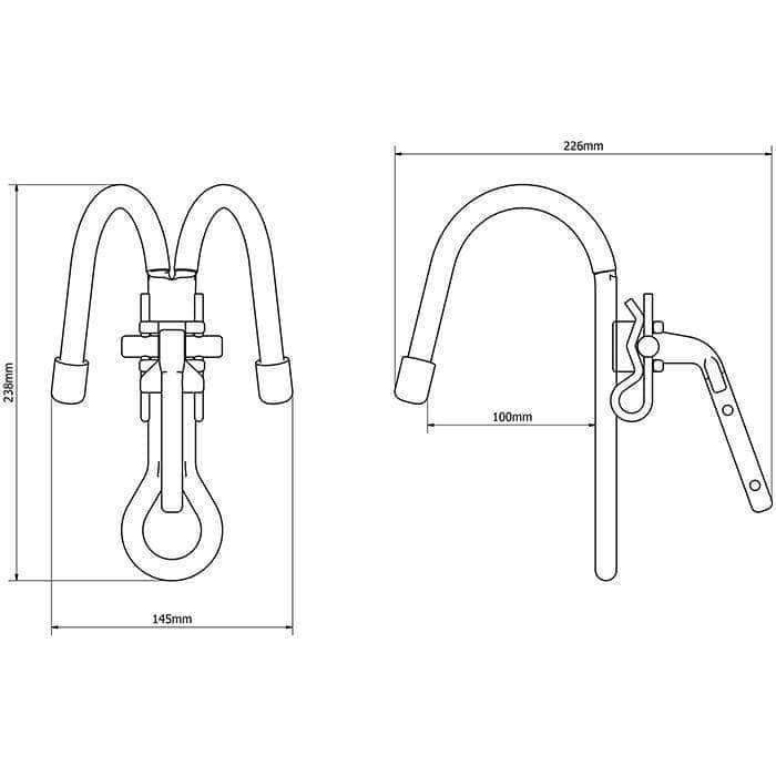Grappin Olympia Triumph Titanium Double Hook 100 mm
