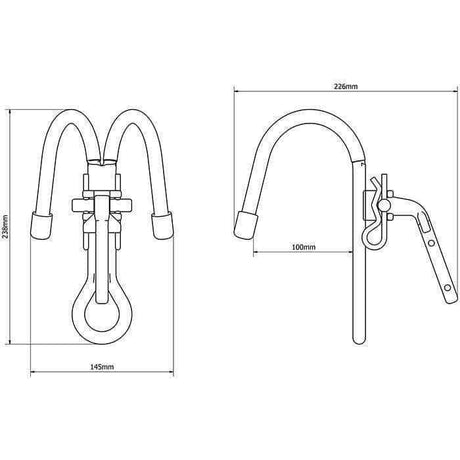 Grappin Olympia Triumph Titanium Double Hook 100 mm