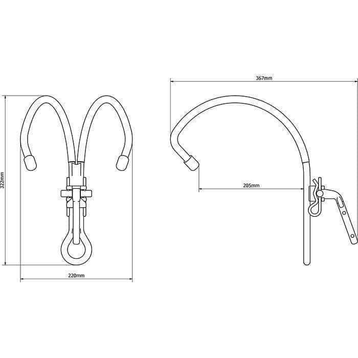 Grappin Olympia Triumph Titanium Double Hook 205 mm