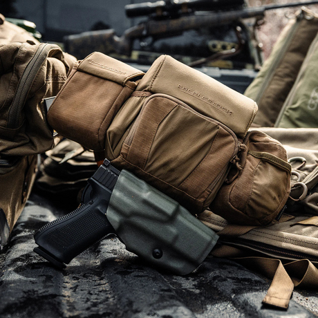Harnais modulaire jumelles tactique Eberlestock Recon compatible MOLLE avec accès magnétique