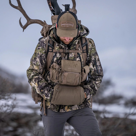 Harnais modulaire jumelles tactique Eberlestock Recon compatible MOLLE avec accès magnétique