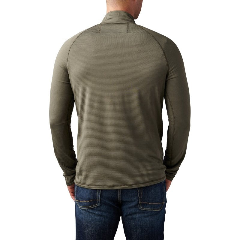Haut Stratos quart de glissière 5.11 Tactical col doublé manches raglan YKK
