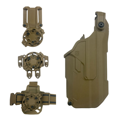 Holster Blackhawk T-Series L3D LB GTL51 Kit Armée Française pour Glock 17 Gen5 FR avec lampe Glock