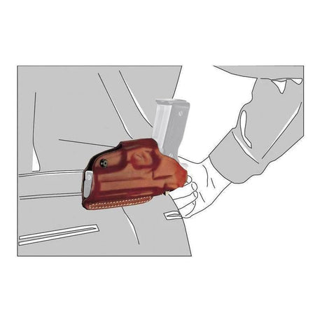Holster à port apparent en cuir Vega Holster N1 à dégagement rapide — trois positions de port
