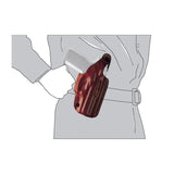 Holster à port apparent en cuir Vega Holster N1 à dégagement rapide — trois positions de port