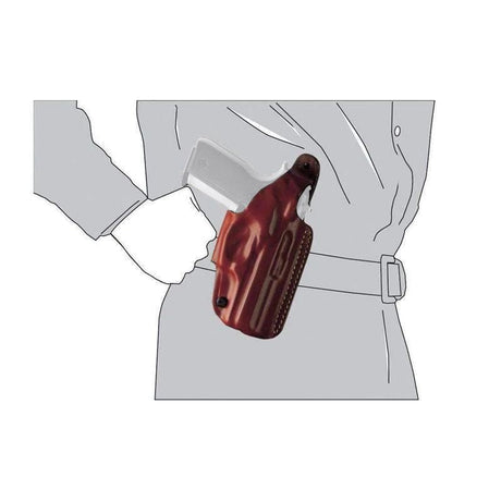 Holster à port apparent en cuir Vega Holster N1 à dégagement rapide — trois positions de port