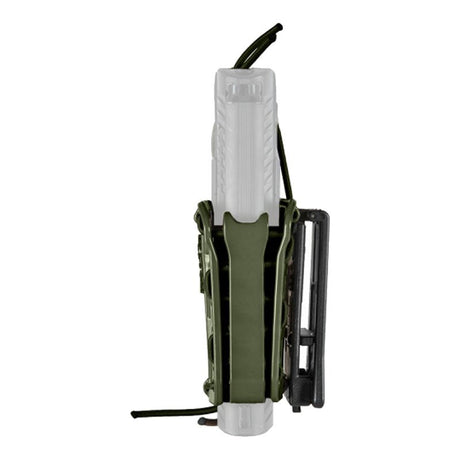 Holster ceinturon en polymère souple Vega Holster Bungy 8BL00 à rétention élastique réglable, compatible MOLLE