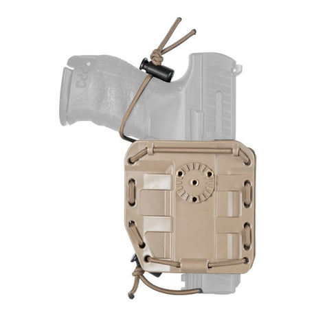 Holster ceinturon en polymère souple Vega Holster Bungy 8BL00 à rétention élastique réglable, compatible MOLLE
