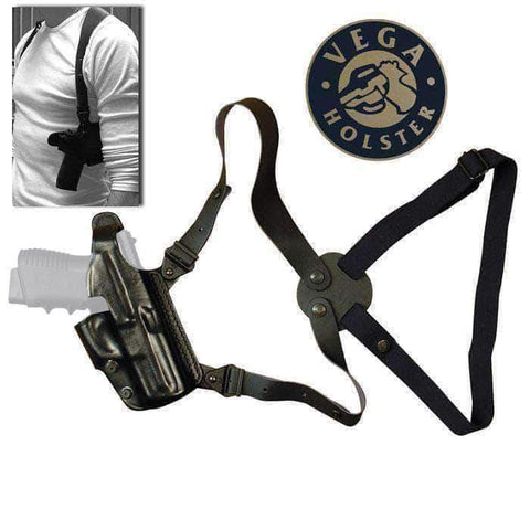 Holster d'épaule en cuir Vega Holster — port horizontal 4 positions à dégagement rapide