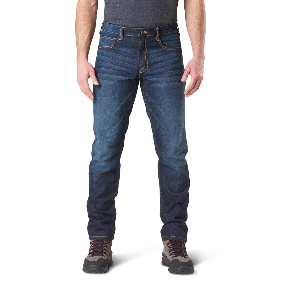 Jeans tactique 5.11 Tactical Defender-Flex coupe étroite en denim extensible (coton/polyester)