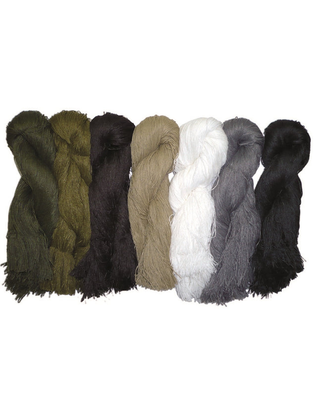 Kit de fils Ghillie Mil-Tec sept teintes en polyester brins de 58 cm environ