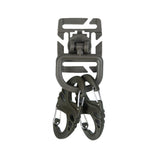 Kit de fixation MOLLE Mil-Tec en polyoxyméthylène avec 4 mousquetons en S et 2 D-Ring Duraflex pivotants 360°