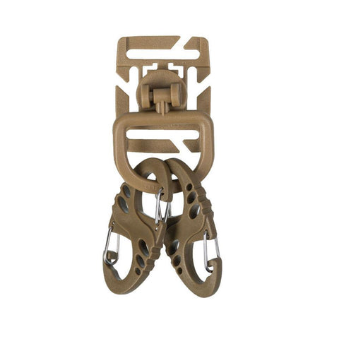 Kit de fixation MOLLE Mil-Tec en polyoxyméthylène avec 4 mousquetons en S et 2 D-Ring Duraflex pivotants 360°