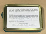 Kit de survie BCB Trekker Survival Tin boîte métallique avec pierre à feu et scie fil