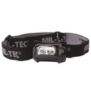 Lampe frontale Mil-Tec à quatre LED multicolores 65 lumens avec fixation MOLLE et autonomie 18 heures