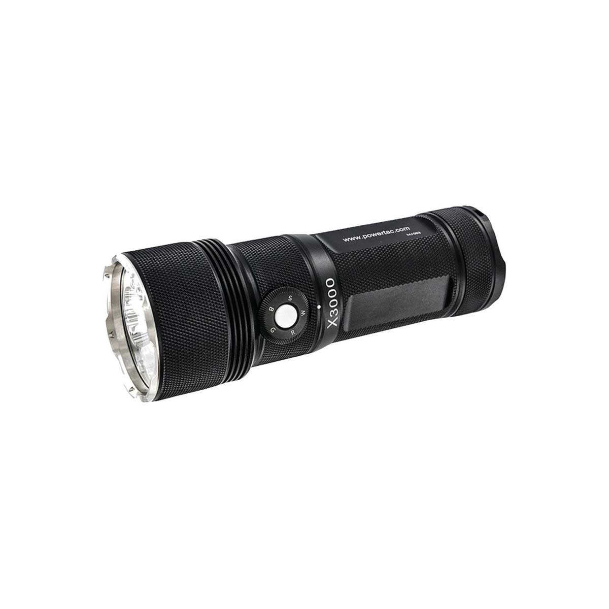 Lampe projecteur de recherche Powertac Pathfinder G2 à bague rotative de sélection