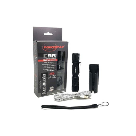 Lampe torche Powertac E9R GEN4 2 550 lumens 9 703 candela sur accumulateur 18650