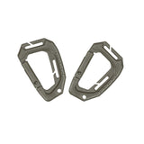 Lot de 2 mousquetons tactiques Mil-Tec en polyoxyméthylène 9,3 cm compatibles MOLLE (NON certifiés escalade ni secours)