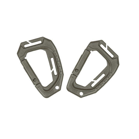 Lot de 2 mousquetons tactiques Mil-Tec en polyoxyméthylène 9,3 cm compatibles MOLLE (NON certifiés escalade ni secours)