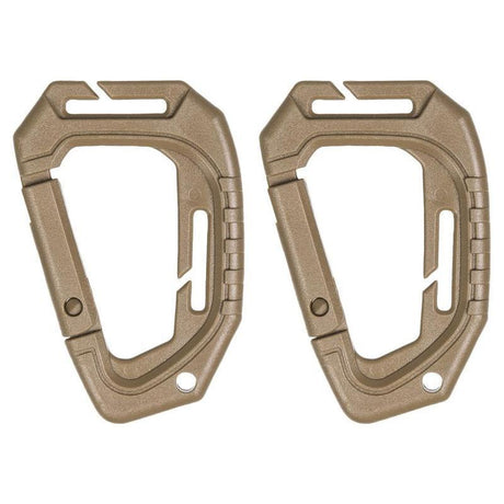Lot de 2 mousquetons tactiques Mil-Tec en polyoxyméthylène 9,3 cm compatibles MOLLE (NON certifiés escalade ni secours)