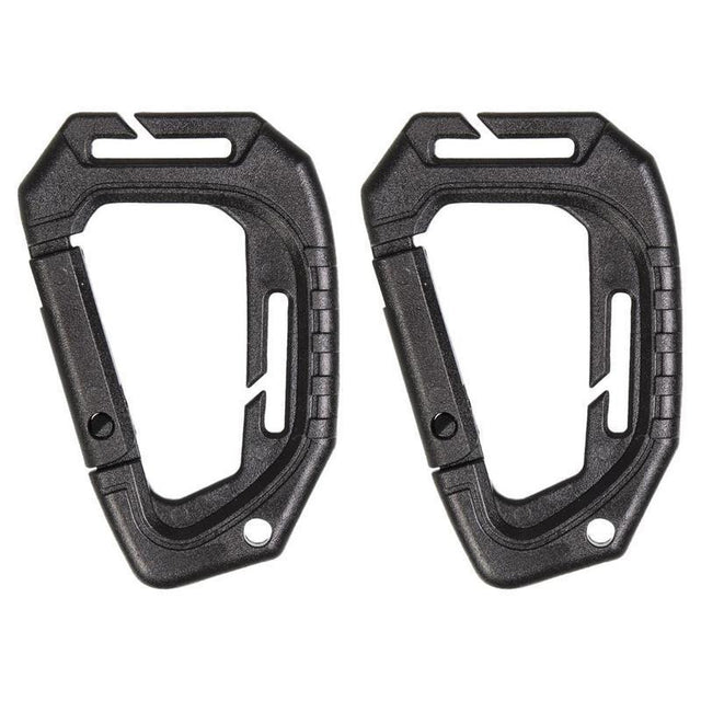 Lot de 2 mousquetons tactiques Mil-Tec en polyoxyméthylène 9,3 cm compatibles MOLLE (NON certifiés escalade ni secours)