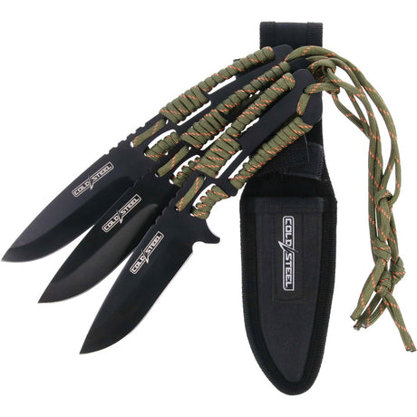 Lot de 3 couteaux de lancer Cold Steel Sure Flight Sport acier 420 lame 102 mm