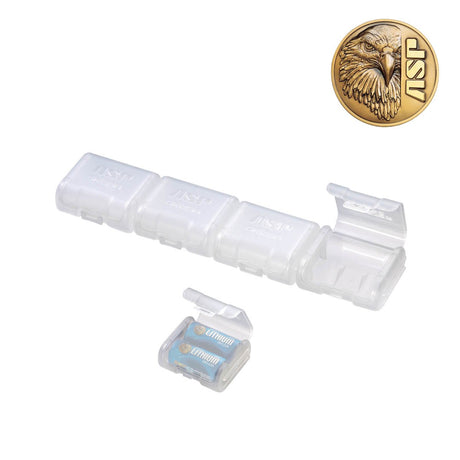 Lot de 4 boîtiers de rangement ASP Link Case pour 2 piles lithium CR123A chacun