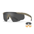 Lunettes balistiques Wiley X Saber Advanced kit 3 verres jour nuit contraste