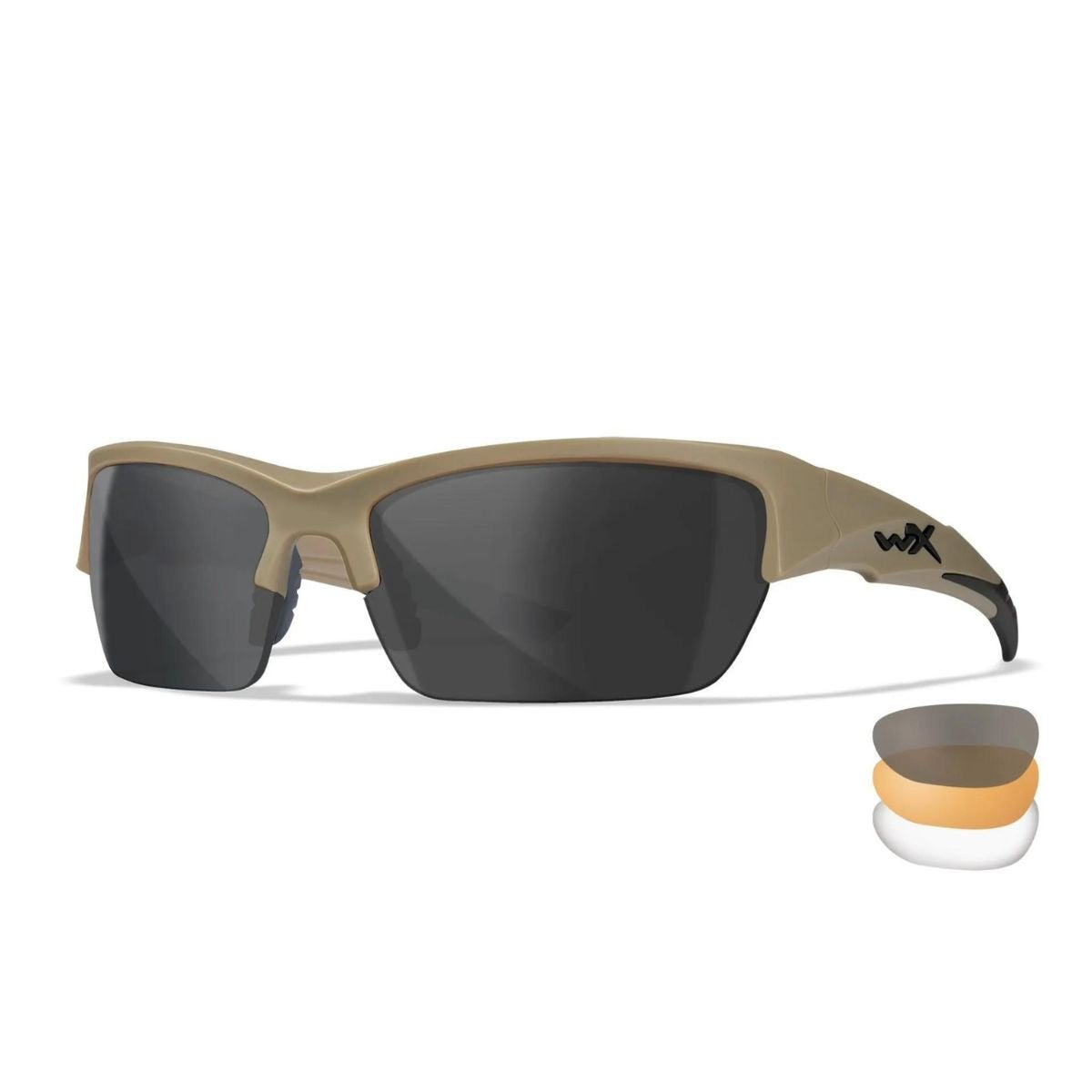 Lunettes balistiques Wiley X WX Valor kit 3 verres interchangeables