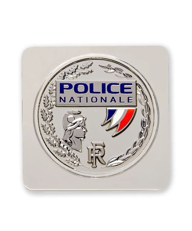 Médaille Police Nationale GK Pro support carré zinc nickelé