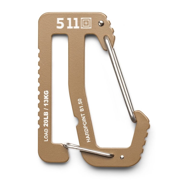 Mousqueton Hardpoint B150 5.11 Tactical ceinture 1,5 pouce acier 3Cr13MoV sécurisé