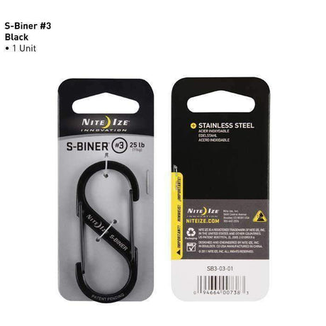 Mousqueton Nite Ize S-Biner en acier inoxydable double portillon charge 4,5 kg
