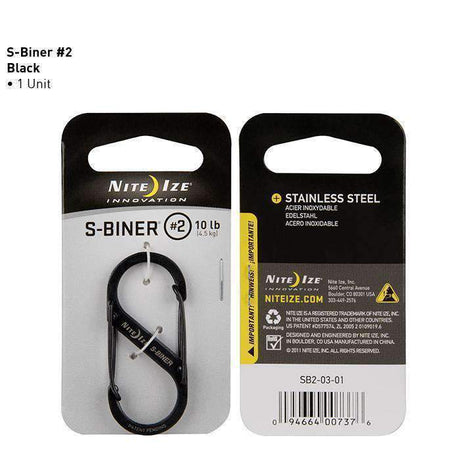 Mousqueton Nite Ize S-Biner en acier inoxydable double portillon charge 4,5 kg