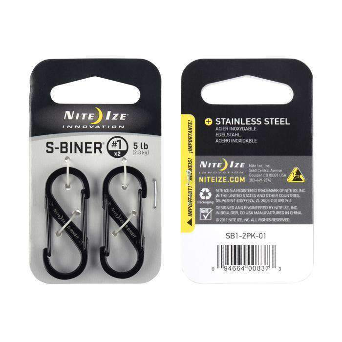 Mousqueton Nite Ize S-Biner en acier inoxydable double portillon charge 4,5 kg