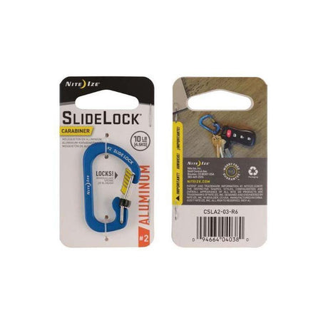 Mousqueton Nite Ize SlideLock aluminium à verrouillage charge 11 kg