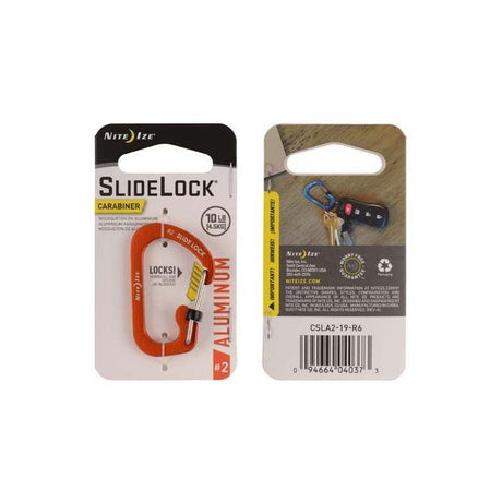 Mousqueton Nite Ize SlideLock aluminium à verrouillage charge 11 kg