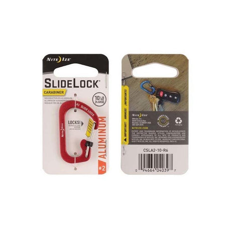Mousqueton Nite Ize SlideLock aluminium à verrouillage charge 11 kg