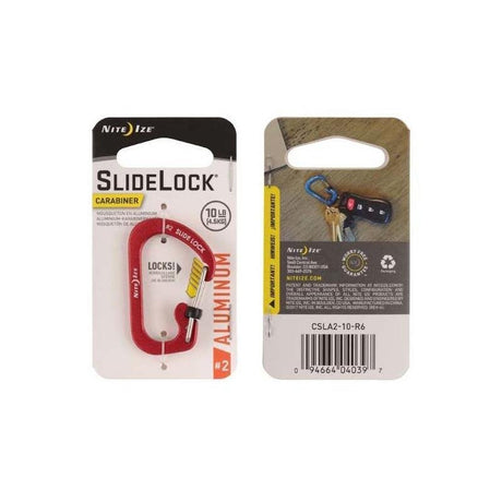 Mousqueton Nite Ize SlideLock aluminium à verrouillage charge 11 kg