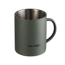 Mug isolé Mil-Tec Quart en acier inoxydable 450 ml incassable avec finition mate adaptée au terrain