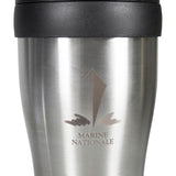 Mug métal Ares Marine nationale 35 cl avec bouchon de maintien en température