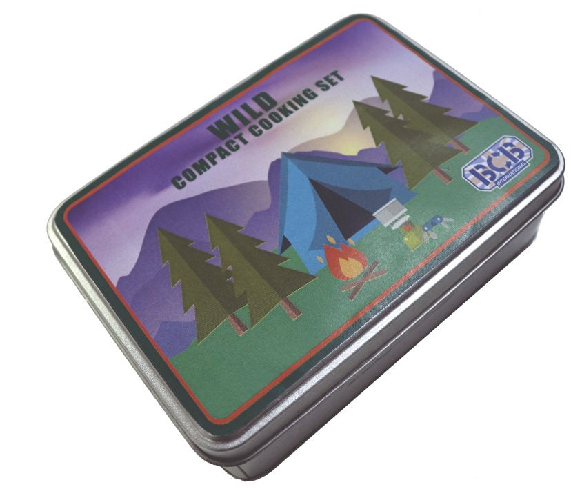 Nécessaire de cuisine BCB WILD Compact Cooking Set avec réchaud pliant et pierre à feu