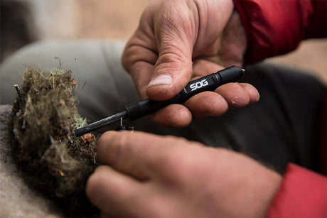 Outil multifonctions SOG Flint allume-feu ferrocérium avec brise-vitre et sifflet