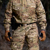 Pantalon de combat Pentagon Lycos en ripstop 215 g/m² déperlant à 10 poches et genouillères