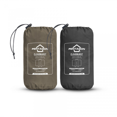 Pantalon de pluie Pentagon Cloudburst nylon ripstop 10 000 mm coutures étanchées